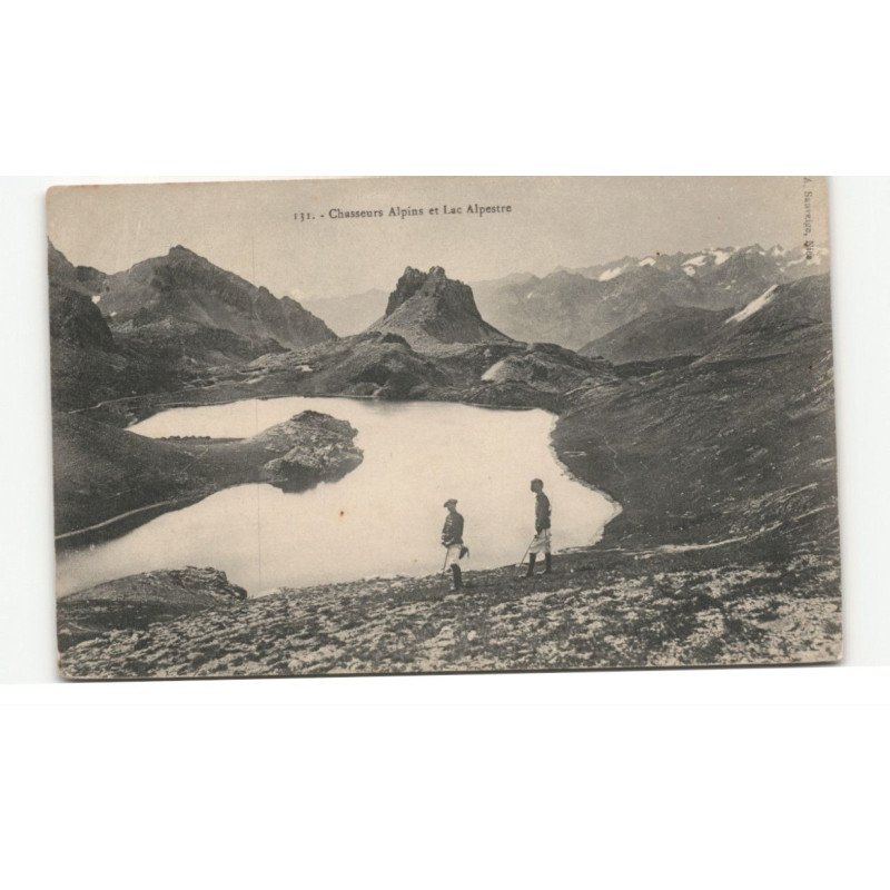MILITAIRE CHASSEURS ALPINS: lac alpestre - très bon état