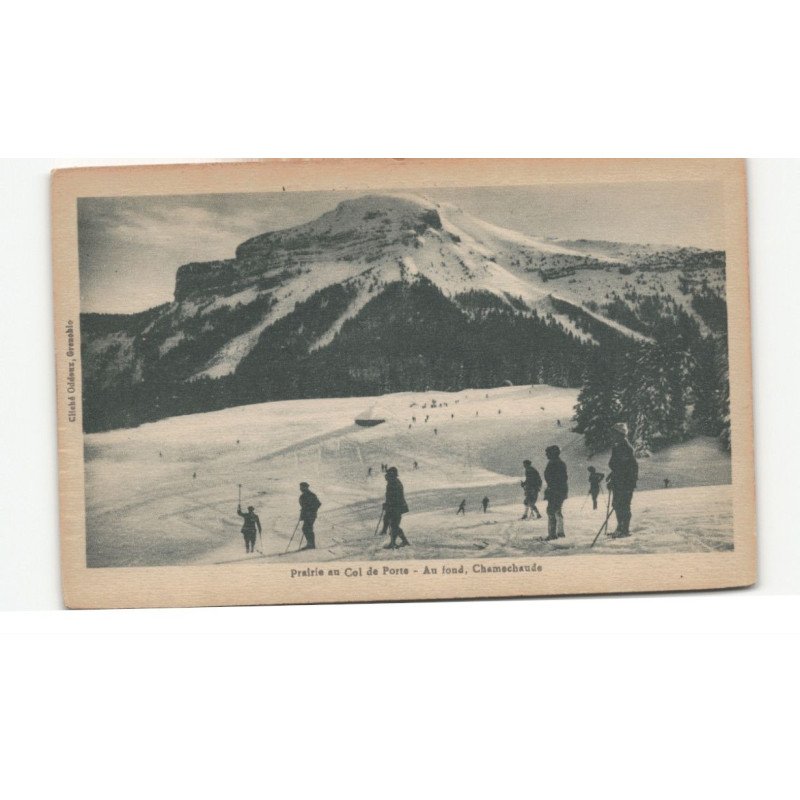MILITAIRE CHASSEURS ALPINS: prairie au col de porte au fond, chamechaude - très bon état
