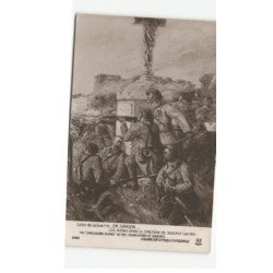 MILITAIRES CHASSEURS ALPINS: salon de la guerre, les alpins dans le cimetière de souchez 1915 - état