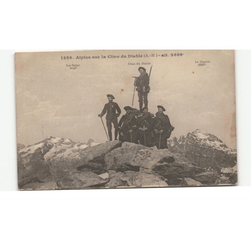 MILITAIRE CHASSEURS ALPINS: la cime du diable, les gellas, cime du diable le capelet en manoeuvres - très bon état