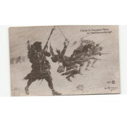 MILITAIRE CHASSEURS ALPINS: charge de chasseurs alpins sur l'hartmannsvillerkopf - très bon état