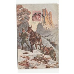 MILITAIRE CHASSEURS ALPINS: illustration - très bon état