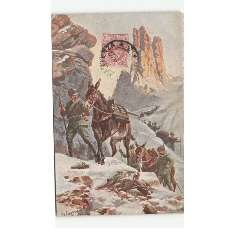 MILITAIRE CHASSEURS ALPINS: illustration - très bon état