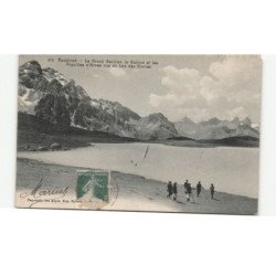 MILITAIRES CHASSEURS ALPINS: le grand galibier, le goléon et les aiguilles d'arves vue du lac des cerces - très bon état