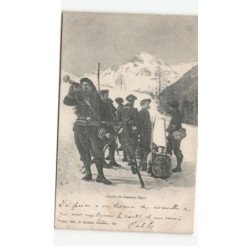 MILITAIRES CHASSEURS ALPINS: clairon de chasseur alpin, neige - très bon état