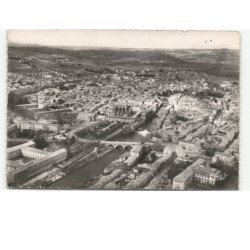CASTRES: l'agout à castres vue aérienne 10x15 - très bon état