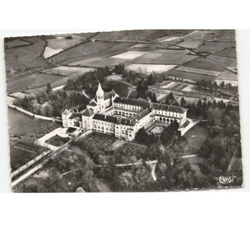 DOURGNE: abbaye sainte-scholastique vue aérienne 10x15 - très bon état