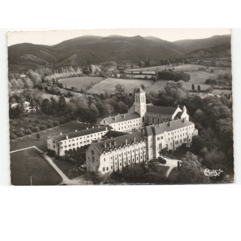 DOURGNE: abbaye saint-benoit d'en-calcat vue aérienne 10x15 - très bon état
