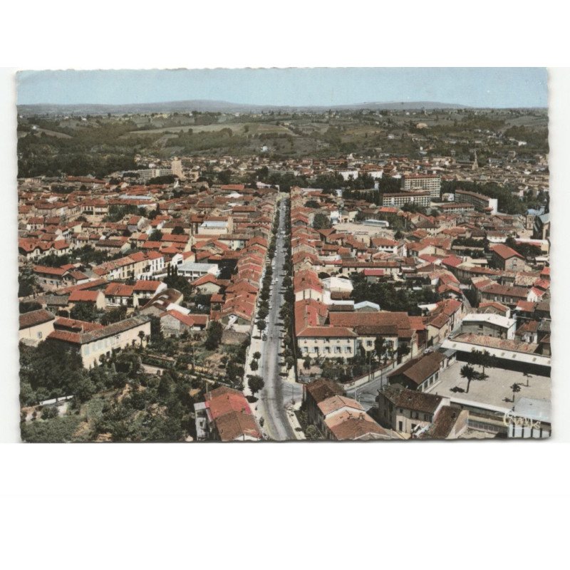 CARMAUX: vue générale vue aérienne 10x15 - très bon état