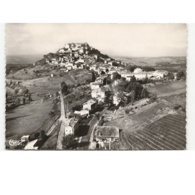 CORDES: vue générale vue aérienne 10x15 - très bon état