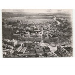 LAVAUR: centre de la ville et la vallée de l'agout vue aérienne 10x15 - très bon état