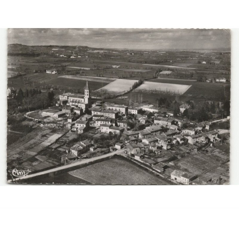 LEMPAUT: vue générale vue aérienne 10x15 - très bon état timbre arraché