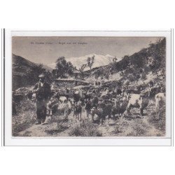 CORTE : berger avec son troupeau (Breteau photo) - tres bon etat