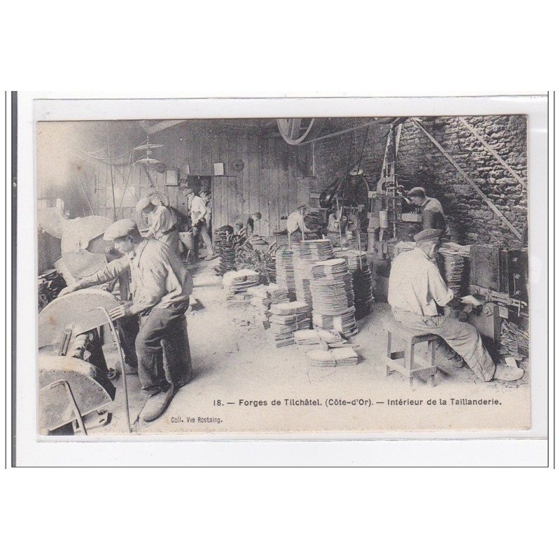 TILCHATEL : forge de tilchatel, intérieur de la taillanderie - tres bon etat