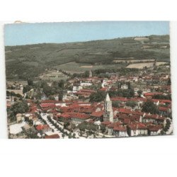 SAINT-AMANS-SOULT: église de soult, clocher du XIIIe siècle vue aérienne 10x15 - très bon état