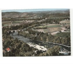 SAINT-SULPICE-la-POINTE: les deux ponts sur l'agout vue aérienne 10x15 - très bon état
