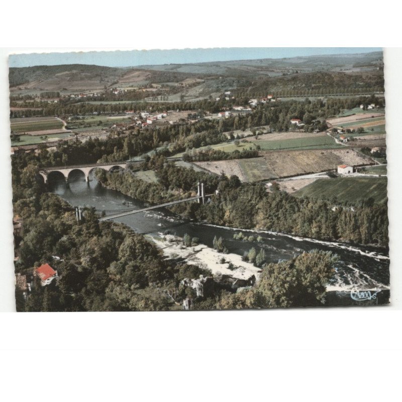 SAINT-SULPICE-la-POINTE: les deux ponts sur l'agout vue aérienne 10x15 - très bon état