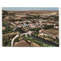 VIELMUR: le pont sur l'agout et le groupe scolaire vue aérienne 10x15 - très bon état