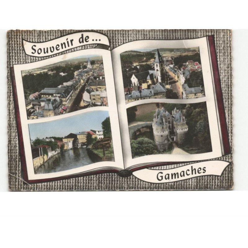 GAMACHES: souvenir de... vue aérienne 10x15 - état
