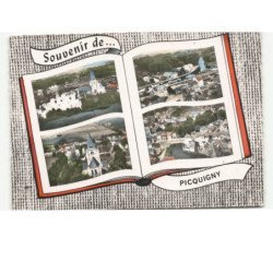 PICQUIGNY: souvenir de... vue aérienne 10x15 - très bon état