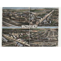 LONGUEAU: les rotondes, route nationale, cités et cimetière anglais, vue générale vue aérienne 10x15 - très bon état