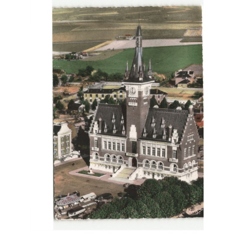 ALBERT: l'hôtel de ville, vue générale vue aérienne 10x15 - très bon état