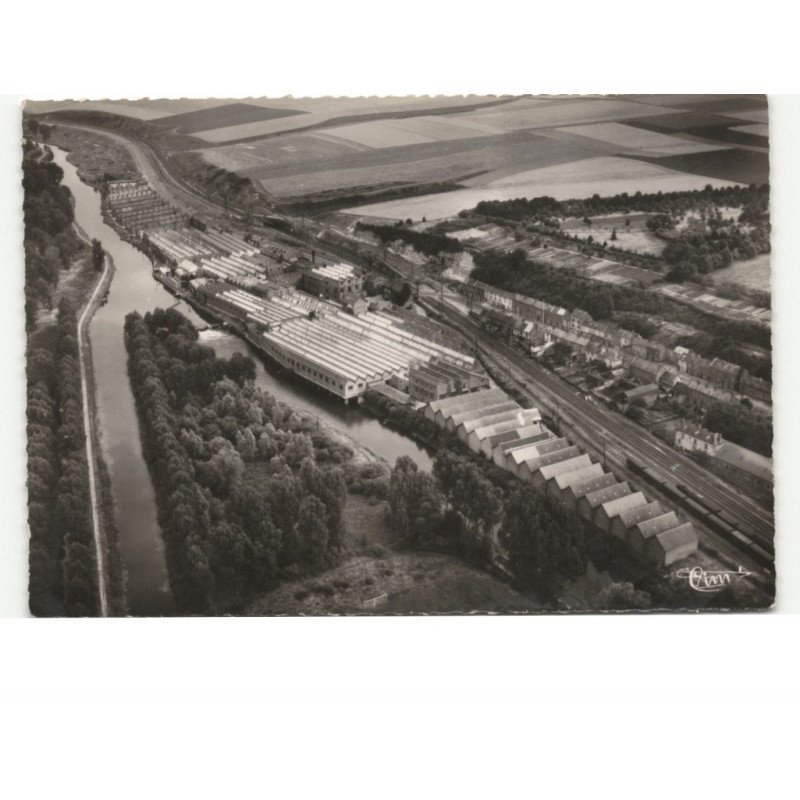 AILLY-sur-SOMME: l'usine et la somme vue aérienne 10x15 - très bon état