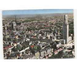 AMIENS: vue générale, la cathédrale vue aérienne 10x15 - très bon état
