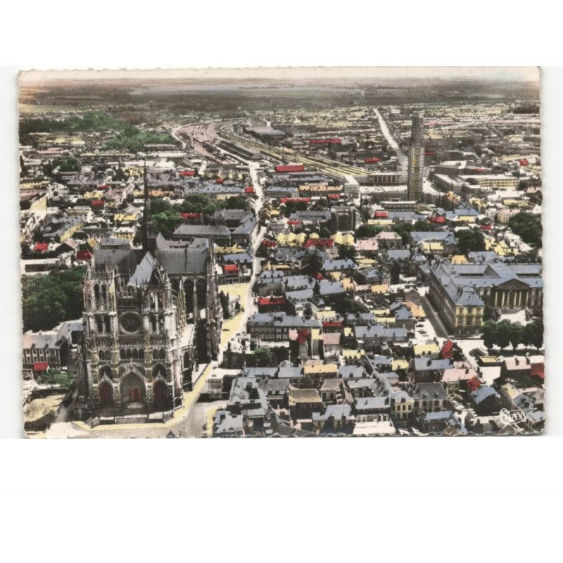 AMIENS: vue générale vue aérienne 10x15 - très bon état