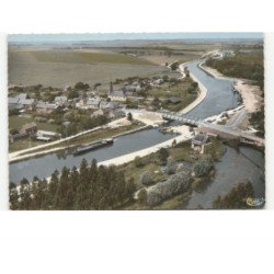 BETHENCOURT: vue générale et canal du nord vue aérienne 10x15 - très bon état