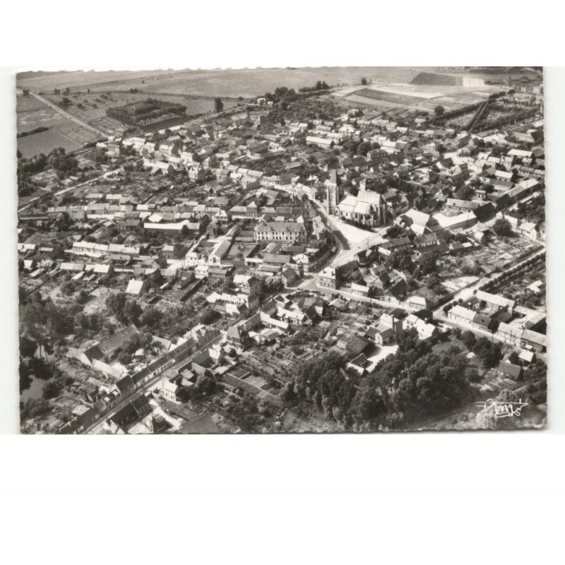 BRAY-sur-SOMME: vue générale vue aérienne 10x15 - très bon état