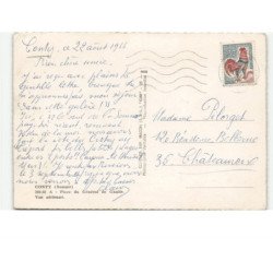 CONTY: place du général de gaulle vue aérienne 10x15 - état