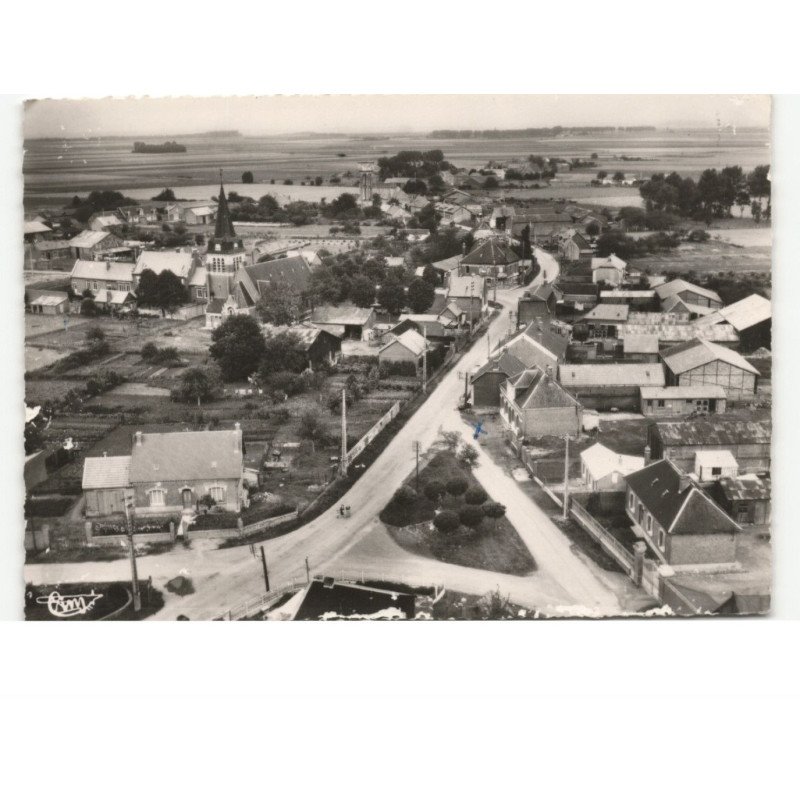 DOMPIERRE-en-SANTERRE: centre bourg vue aérienne 10x15 - très bon état