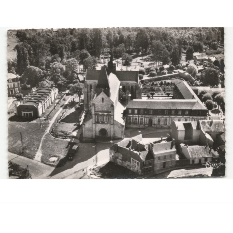 HAM: l'église et le parc delicourt vue aérienne 10x15 - très bon etat