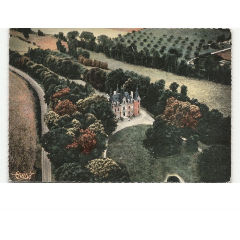 environs de POIX: vue générale le château de lachapelle vue aérienne 10x15 - très bon etat