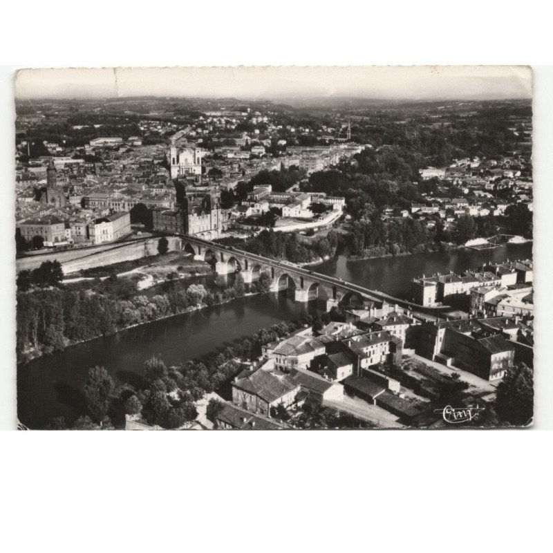 MONTAUBAN: vue générale, le tarn vue aérienne 10x15 - très bon etat