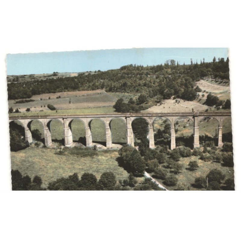 POIX: le viaduc vue aérienne 10x15 - très bon etat