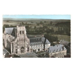 SAINT-RIQUIER: vue aérienne 10x15 - très bon etat timbre arraché
