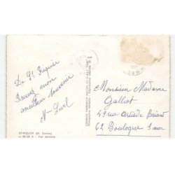 SAINT-RIQUIER: vue aérienne 10x15 - très bon etat timbre arraché