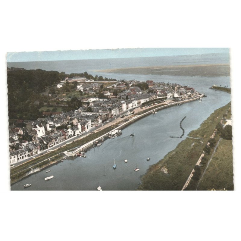 SAINT-VALERY-sur-SOMME: le port vue aérienne 10x15 - très bon etat
