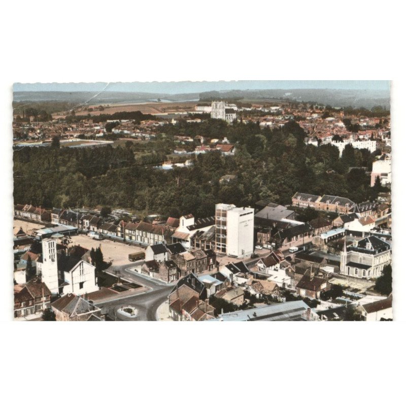 FOUILLOY: le centre vue aérienne 10x15 - etat