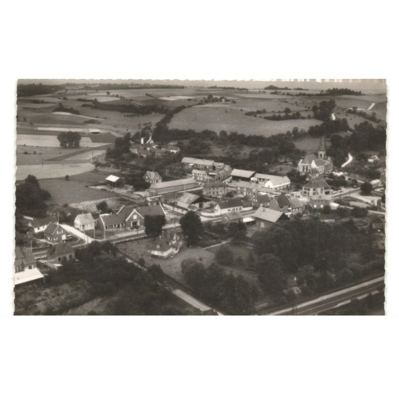 FONTAINE-sur-SOMME: pays de pêche, vue générale vue aérienne 10x15 - très bon etat
