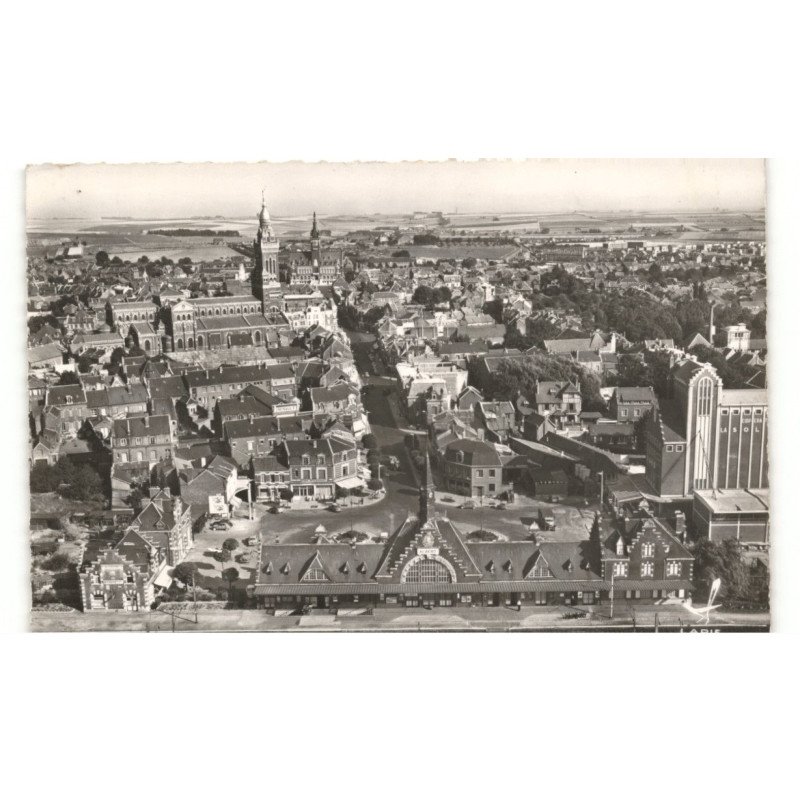 ALBERT: la gare et vue générale vue aérienne 10x15 - etat