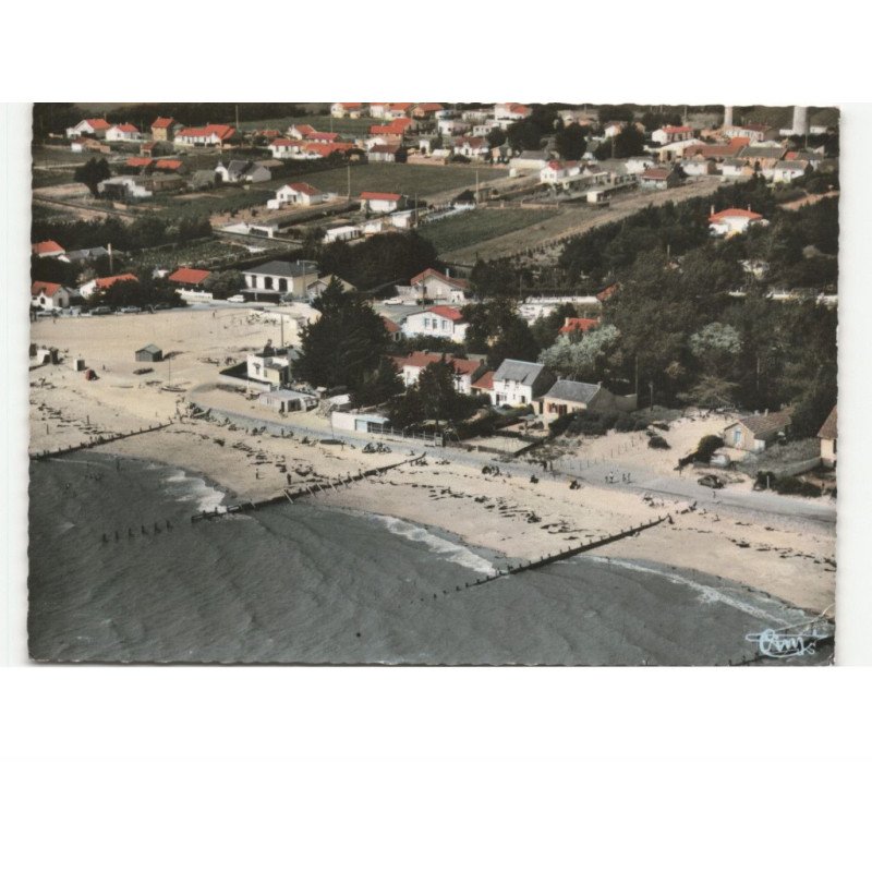 LES MOUTIERS-en-RETZ: plage du pré-vincent vue aérienne 10x15 - état