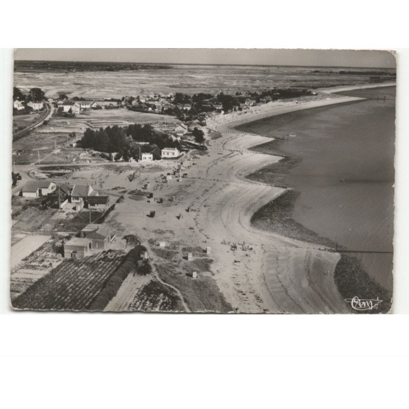 LES MOUTIERS: plage du pré-vincent vue aérienne 10x15 - très bon état