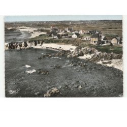 LE POULIGUEN: la grande côte baie du scall et plage de la govelle vue aérienne 10x15 - très bon état