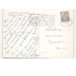LE POULIGUEN: la grande côte baie du scall et plage de la govelle vue aérienne 10x15 - très bon état