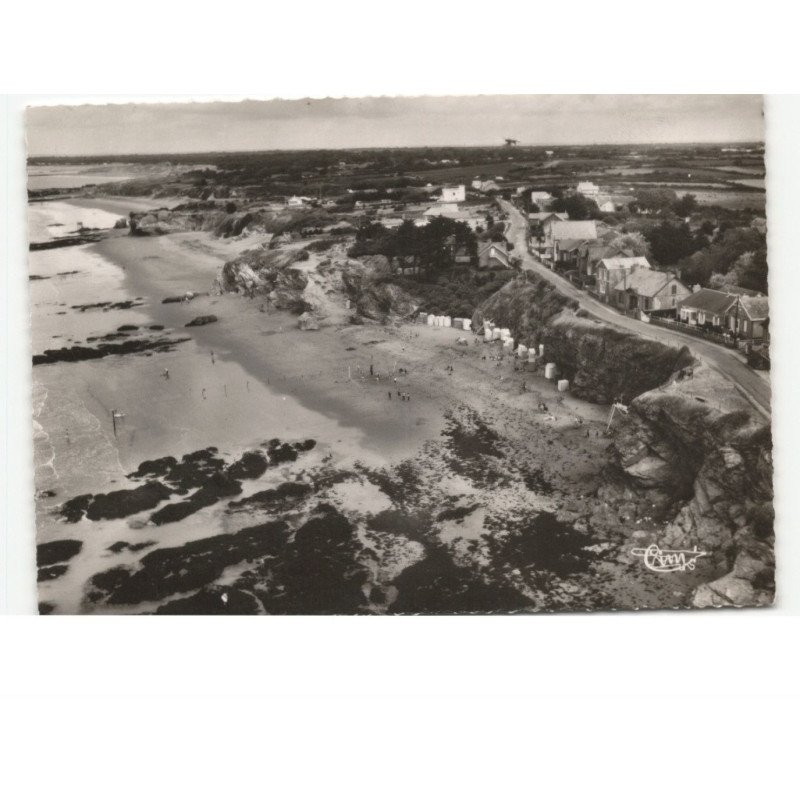 SAINT-MICHEL-CHEF-CHEF: la grande plage et marée basse vue aérienne 10x15 - très bon état