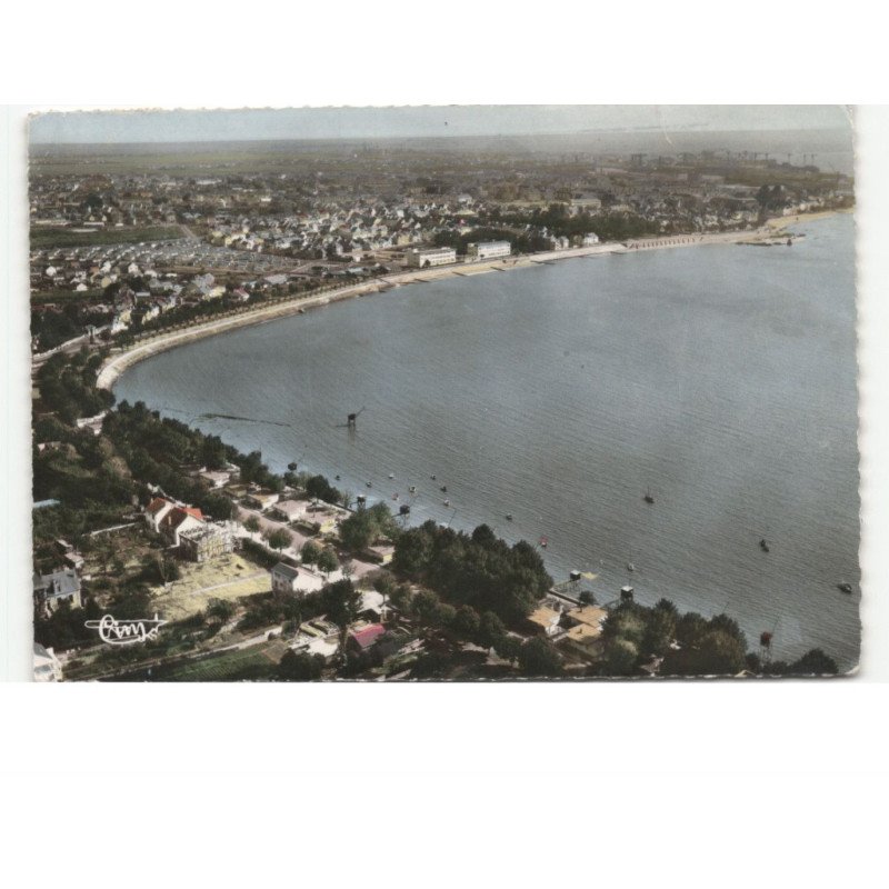 SAINT-NAZAIRE: vue générale, la grande plage vue aérienne 10x15 - état