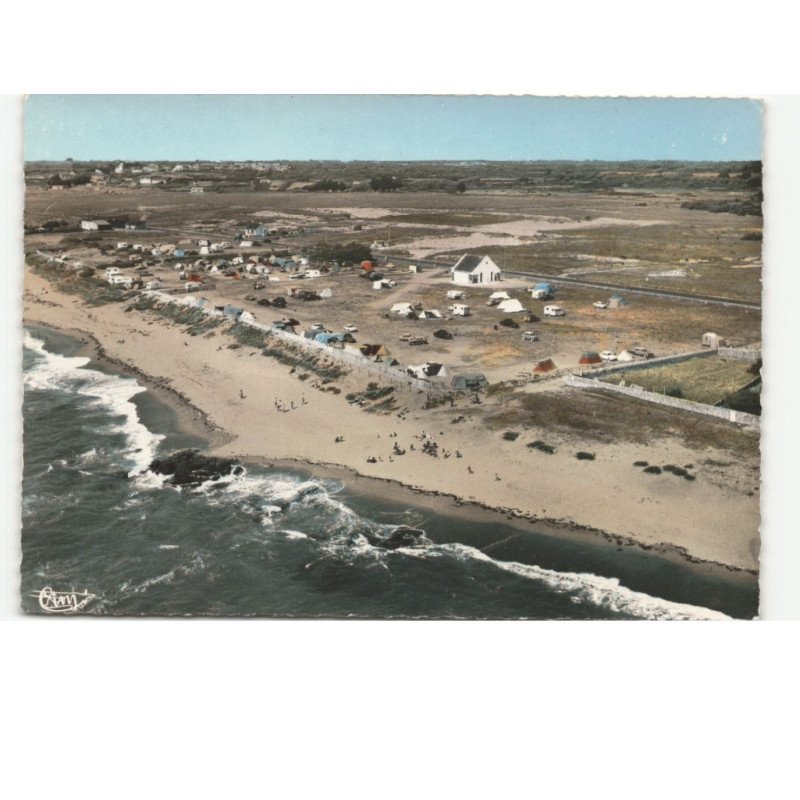 LA TURBALLE: camping de la falaise vue aérienne 10x15 - très bon état